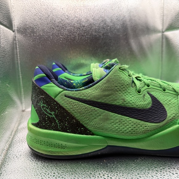Size 14 Nike Kobe 8 Elite Poison Green/Blackened Blue‎ Mens Sneakers 586156-300 - Picture 2 of 12